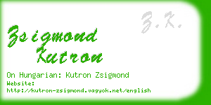 zsigmond kutron business card